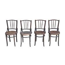 Set Of 4 Old Thonet Chairs In Wood 1930s Design Market
