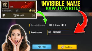 .name fonts, free fire name change, and agario names with the different letters for nick free fire you change the text font of your free fire nickname. Invisible Name How To Write A Invisible Name In Freefire Youtube