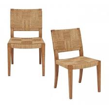 Natural Rush Rubber Wood Dining Chair Set 2 Oversized Chair Living Room Wood Dining Chairs Dining Chairs