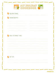 Christmas Cookbook Blank Page Printables Gifts Spoonful Christmas Cookbook Diy Cookbook Christmas School