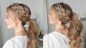 Even out the strands, so they are lying neatly before you. 4 Strand Braid Ponytail Missy Sue