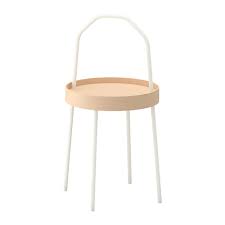 Burvik White Side Table 38 Cm Ikea Side Table Ikea Side Table White Side Tables