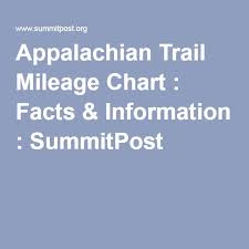 Appalachian Trail Mileage Chart Facts Information