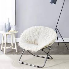 Quilts, coverlets, duvets and shams. Dormco Faux Fur Moon Saucer Chair Multiple Colors Walmart Com Dorm Chairs Moon Chair Dorm Seating