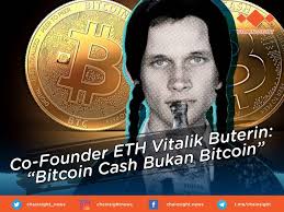 Co Founder Eth Vitalik Buterin Bitcoin Cash Bukan Bitcoin Blockchain Crypto