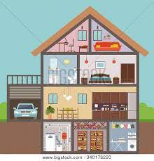 If you're building a vacation getaway retreat or primary residence in a scenic area, like the mountains, or by a lake, the more indoor/outdoor living space the better. Three Storey House Vector Photo Free Trial Bigstock