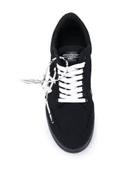Reebok classic leather mu dv8625 mens white low top lifestyle sneakers shoestop rated seller. Off White C O Virgil Abloh Cotton Vulcanized Low Top Sneakers In Black For Men Save 16 Lyst