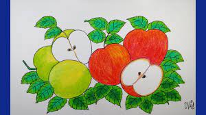 Cara Menggambar Buah Apel Dengan Crayon Oil Pastel Proyek Seni Cara Menggambar Seni