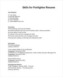 Skills For Firefighter Resume Firefighter Resume Essay Writing Skills Resume Skills
