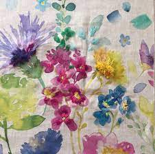 See more ideas about learn to paint, canvas painting, painting projects. Blue Bell Grey Embroidery On Watercolor Fabric Watercolor Fabric Fabric Painting Stitching Art