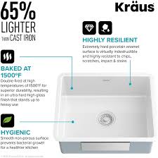 Thinking of something more modern? Kraus Ke1us21gwh Pintura 21 Inch Undermount Porcelain Enameled Steel Single Bowl Kitchen Sink White Square Amazon Co Uk Diy Tools