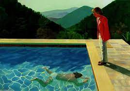 He was particularly interested in evoking in the viewer the sense of looking through a thin film of disturbed surface water, which is one of the. Portrait Of An Artist Pool With Two Figures By David Hockney David Hockney Pool David Hockney Hockney