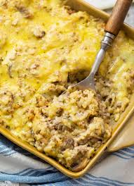 Cover and bake 30 minutes. Cheesy Ground Beef And Rice Casserole The Cozy Cook