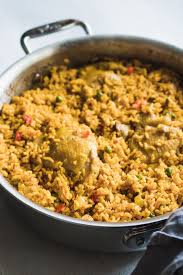 The Best Comfort Food For The Weekend Rice With Chicken Made Cuban Style With Lots Of Spices Flavorful Chicken Thighs And Arroz Con Pollo Arroz Pollo Recipe