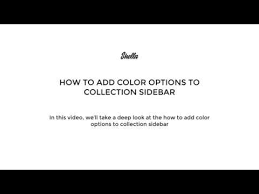 Shopify add color swatches/dots to collection pages. 15 6 How To Add Color Options To Collection Sidebar Youtube