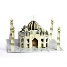Once completed, the three dimensional taj mahal can be . 3d Cardboard Puzzle Taj Mahal Mini