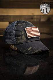 Dark American Made Mesh Back Hat With Patch Hats For Men Hats Nine Line Apparel