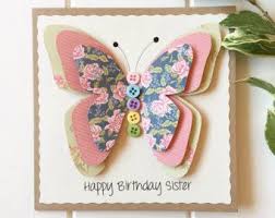 Freund Geburtstagskarte 3d Schmetterling Card Von Lottieandlois Birthday Cards For Friends Handmade Birthday Cards Cards Handmade
