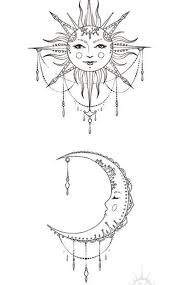 Pin By Clemintine Jackson On Tattoo Ideas Moon Tattoo Designs Sun Tattoos Mandala Tattoo Design