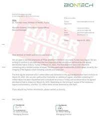 Biontech aşısı ile ilgili anlaşmanın imzalanmak üzere olduğunu dün sizlerle paylaşmıştım. Saglik Bakani Koca Biontech Belgesini Paylasti Yalan Soylemedigimin Belgesidir Bbc News Turkce