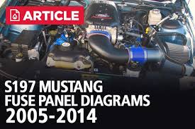 Mustang electrical and vacuum diagrams. S197 Mustang Fuse Panel Diagrams 2005 2014 Lmr