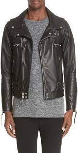 John Elliott Riders Slim Fit Leather Jacket Nordstrom Leather Jacket Men Style Leather Jacket Men Leather Jacket