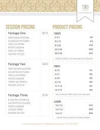 Photography Service Price List Flyer Template Modern Photography Pricing Template Photography Price List Template Photography Price List