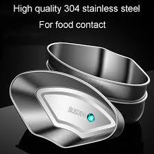 Kacheeg Stainless Steel Fan-Shaped Steamer Tray Household Childrens  Supplementary Food Steampak, Specification: Steamed Box