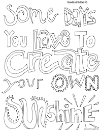 How to make your own mandala coloring pages for free online. Quotes Word Sunshine Coloring Pages Printable