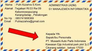 Untuk penulisan penerima anda harus menggunakan istilah bapak ataupun ibu hampir semua dokumen yang diminta dalam lamaran adalah hal yang penting, namun, diantara yang paling penting adalah pencatuman. Cara Menulis Alamat Di Amplop Lamaran Kerja Youtube