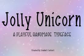 If you are looking for professional script fonts with good kerning. Jolly Unicorn A Playful Handmade Typeface Free Font Download