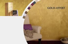 Kreativ Effekte Detailansicht Wandfarbe Gold Wandfarbe Wandgestaltung