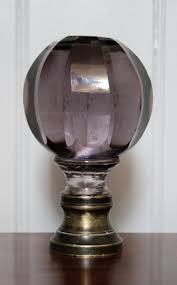 10 fabulous finial s for rockstar home decorating. Large Antique French Amethyst Glass Newel Post Finial 19th Century 301899 Sellingantiques Co Uk