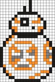 Pixel Art Bb8 Perlerbeads Hamabeads Beads Pixelart Guerreirageek Nerd Geek Arte Em Pixels Minecraft Desenho Quadriculado Bordado Ponto Cruz Infantil
