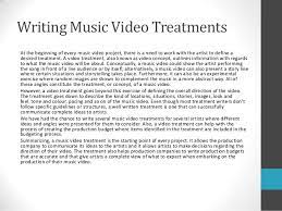 How To Write A Music Video Treatment Example