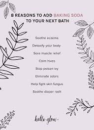 Beyond baking soda and a dry acid, bath bombs typically contain a modulator, such as corn starch. 8 Reasons To Add Baking Soda To Your Next Bath Hello Glow