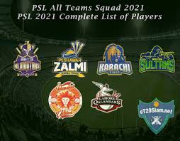 Download high quality lahore qalandars psl teams logos in png. Psl All Teams Squad 2021 Psl 2021 Complete List Of Players