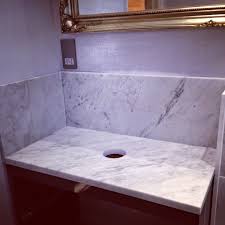 vanity marble top & splashback