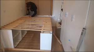 In our first platform bed idea, the bed is a standard height and looks like a typical bed thanks to the gorgeous platform beds are great for saving on space or for adding extra storage. Diy Freestanding Bed With Lots Of Cosplay Storage Youtube