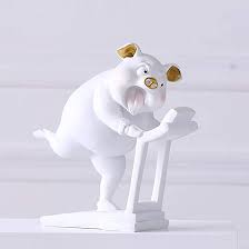 Amazon.co.jp: デスクトップデコレーション 動物の彫刻ラン豚像樹脂アート＆クラフトデコレーション : ホーム＆キッチン