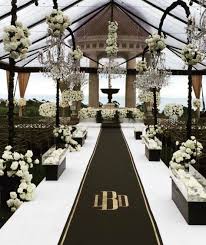 The Original Runner Company Black Gold Wedding Aisle Runner Wedding Outdoor Ceremony