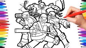 Ninja turtles is a cartoon that attracts children's attention with its interesting characters. Tmnt Coloring Pages Coloring Leonardo Donatello Michelangelo Raphael Ninja Turtles Youtube
