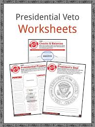 Constitution built a system that divides power between the three branches—legislative, executive and judicial—and includes various limits and controls on the powers. Presidential Veto Facts Worksheets Definition Purposes For Kids