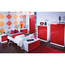 White bedrooms are the latest trend because your bedroom should be your serene retreat. Welcome Furniture Hatherley High Gloss 6 Piece White And Red Bedroom Storage Set Furniture123