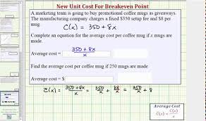 Rearranging the expression above we obtain: Ex Determine An Average Cost Function And Function Value Youtube