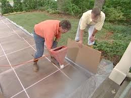 The wet sprayed concrete mix can be either structural component or a decorative finish. How To Decorate Concrete With A Brick Pattern How Tos Diy