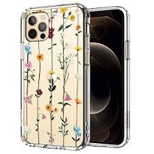 Mosnovo Iphone 12 Pro Case Iphone 12 Case Wildflower Floral Flower Pattern Clear Design Transparent Hard Back C Iphone Flower Pattern Design Cool Phone Cases