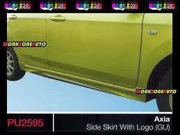 Jpj test kereta auto (auto driving license ramp). Pu2595 Perodua Axia Pu Side Skirt With Logo Gear Up