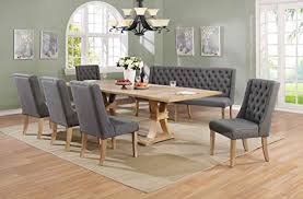 5 out of 5 stars with 1 reviews. Best Quality Furniture 7pc Dining Set 1 Table 5 Chairs 1 Bench Rustic Dark Gray Farmhouse Goals