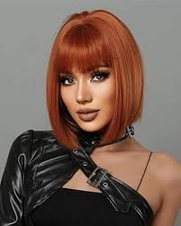 Datanala 10-Inch Short Bob Wig With Bangs